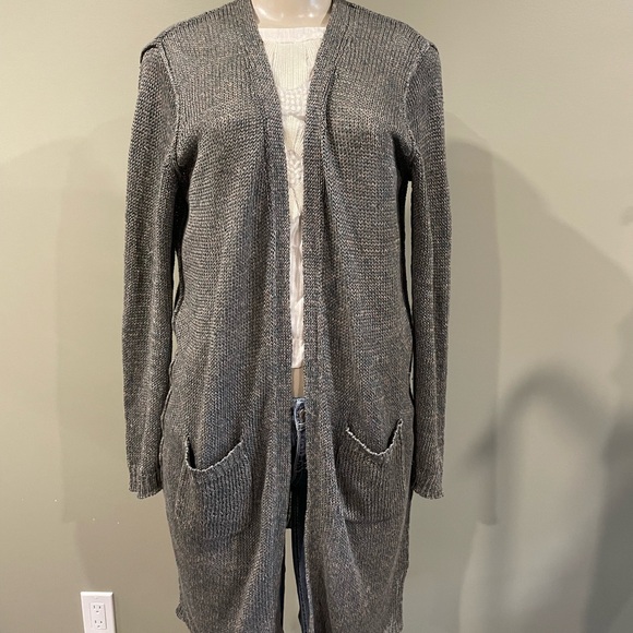 525 America / knit cardigan medium green and rose colour - Picture 1 of 7